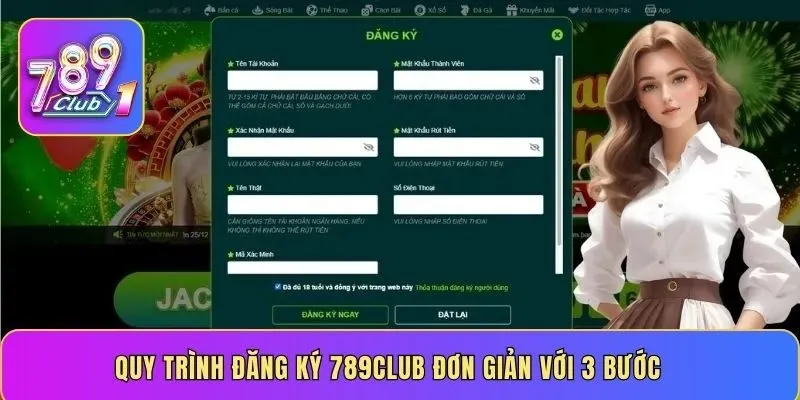 Quy trình đăng ký 789CLUB đơn giản với 3 bước